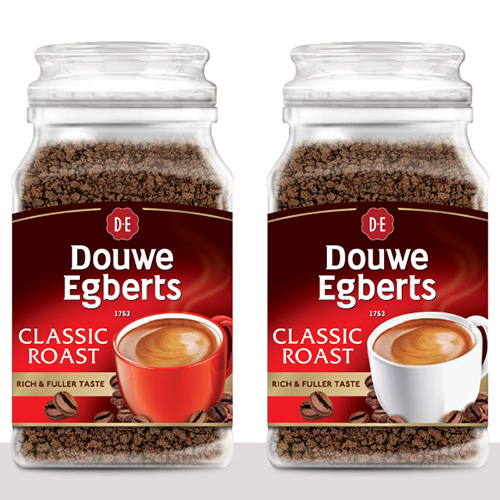 Douwe Egberts coffee packaging from the original project archive.