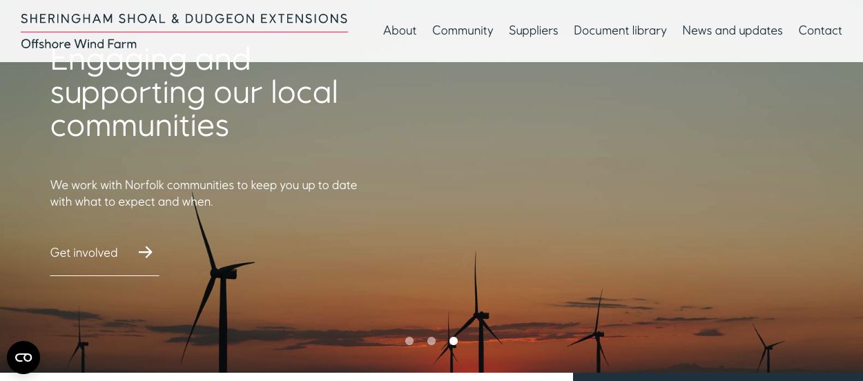 Sheringham Shoal and Dudgeon Extensions website delivered by Flavour